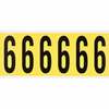 Gleiche Zahlen oder Buchstaben auf Karte, Schwarz auf Gelb, 38 x 89 mm - 6